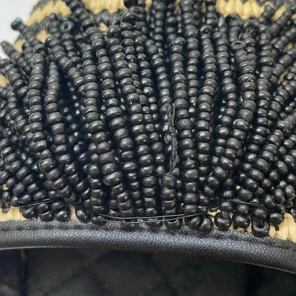 BIRDIES Spice Market Songbird Slides Faux Raffia Beaded Fringe Trim Size 8.5 - Picture 9 of 9